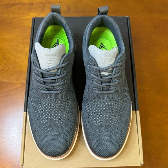 Vance Co. Men's Ezra Grey Knit Wingtip Oxford Tru Comfort Foam Size 7 Wide New - Picture 2 of 13